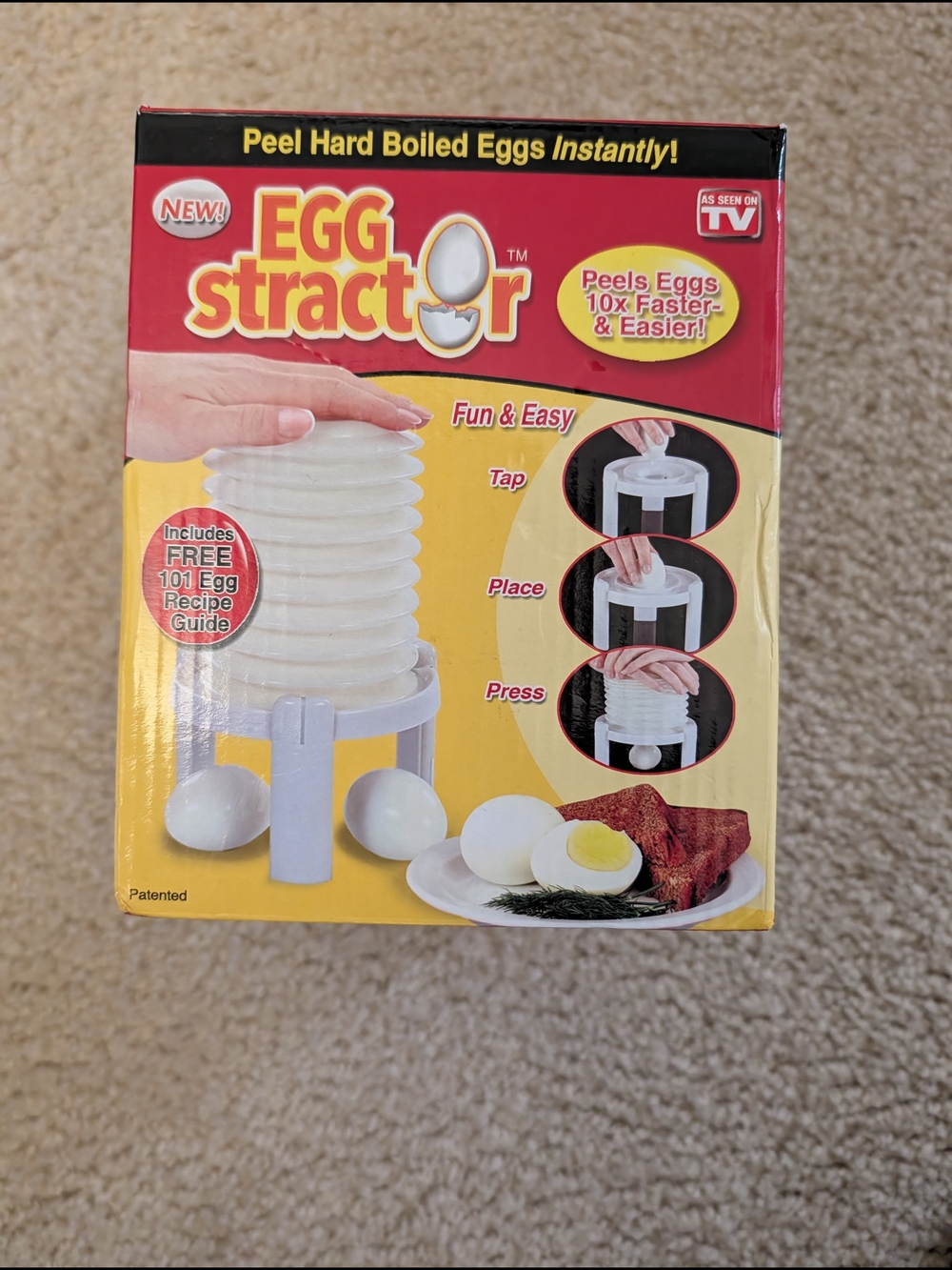 As Seen On TV Eggstractor Egg Peeler - White and Yellow